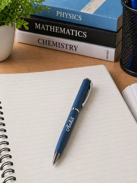 Personalized Matte Blue Pen | Premium Writing Gift for Professionals