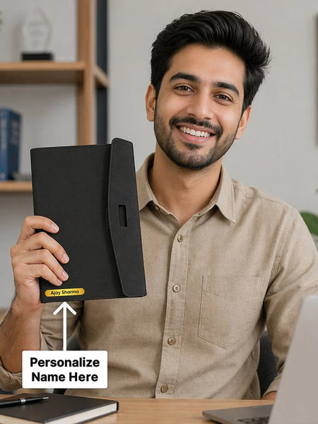 Personalized Premium Leather Diary Organizer | Executive Office Notebook Gift for Men