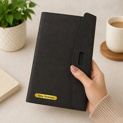 Personalized Premium Leather Diary Organizer | Executive Office Notebook Gift for Men