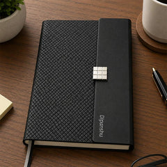A5 Woven Vegan Leather Diary – Personalized with Name