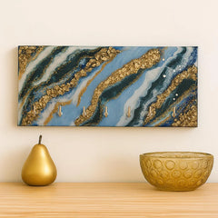 Luxury Resin Key Holder Wall Art – 7 Hooks