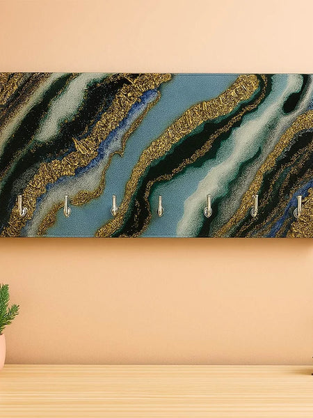 Luxury Resin Key Holder Wall Art – 7 Hooks