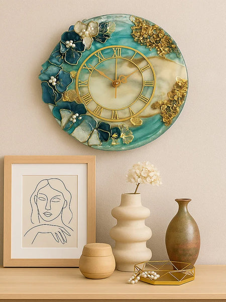 Handcrafted Luxury Resin Wall Clock