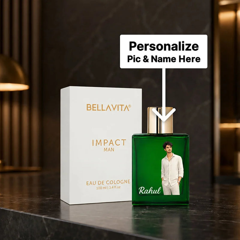 Personalized Bella Vita Impact Man Perfume 100ml | Woody Citrus Long-Lasting Eau De Cologne Gift