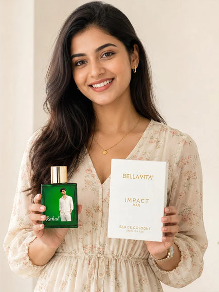 Personalized Bella Vita Impact Man Perfume 100ml | Woody Citrus Long-Lasting Eau De Cologne Gift