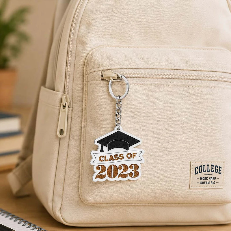 Personalized Class of Graduation Acrylic Keychain 2x3