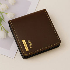 Personalized Classic Brown Leather Wallet With Name