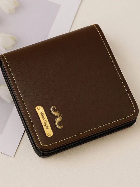 Personalized Classic Brown Leather Wallet With Name