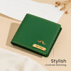 Personalized Classic Green Leather Wallet With Name