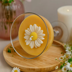 Personalised Daisy Flower Candle in Cocktail Glass