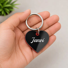 Personalized Heart Metal Name Keychain | Romantic Personalized Gift