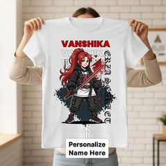 Personalized Red Samurai Anime T-Shirt