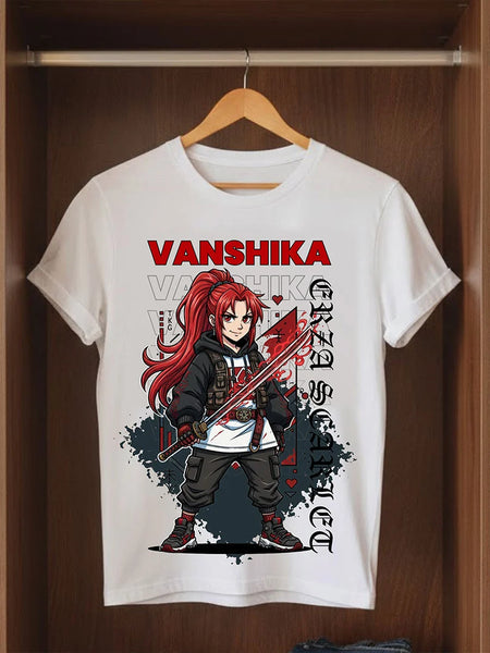 Personalized Red Samurai Anime T-Shirt