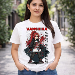 Personalized Red Samurai Anime T-Shirt