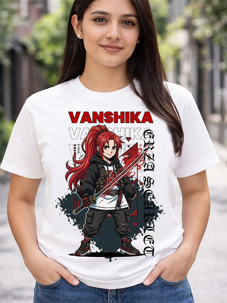 Personalized Red Samurai Anime T-Shirt