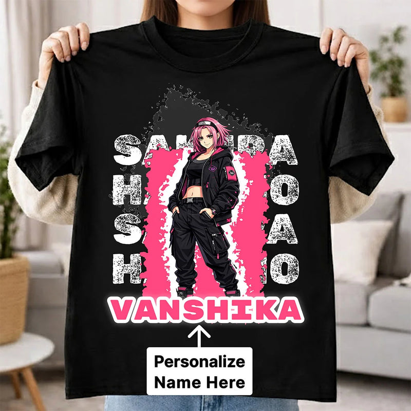 Personalized Sakura Haruno Anime Name T-Shirt