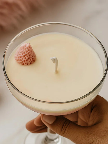 Personalised Strawberry Dessert Candle in Glass