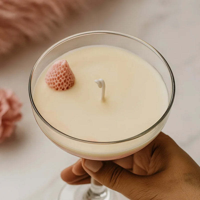 Personalised Strawberry Dessert Candle in Glass