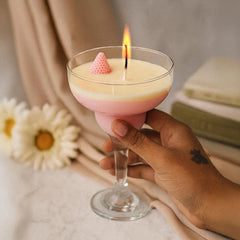 Personalised Strawberry Dessert Candle in Glass
