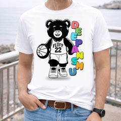 Personalized Street Basketball Bear T-Shirt