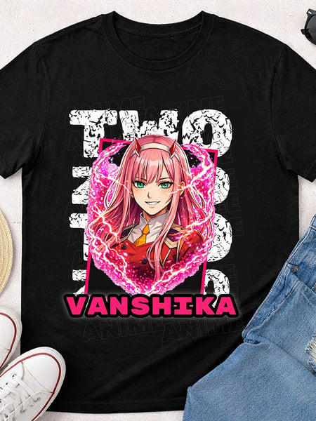 Personalized Zero Two Anime Name T-Shirt