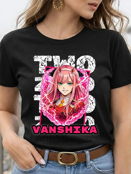 Personalized Zero Two Anime Name T-Shirt