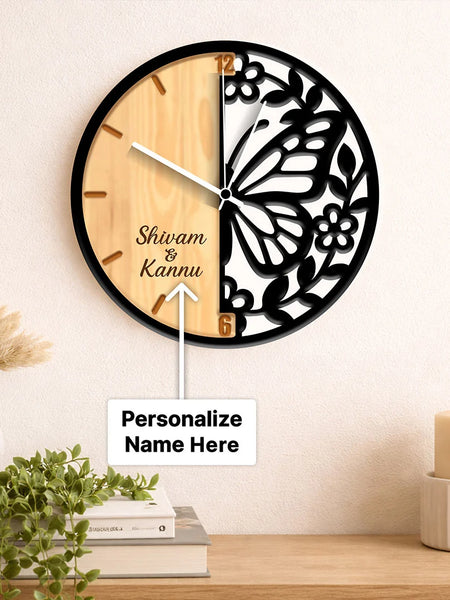Personalized Butterfly Designer Wall Clock-11
