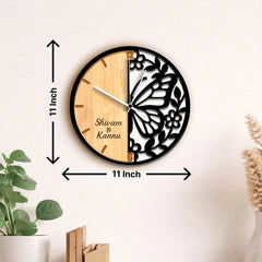 Personalized Butterfly Designer Wall Clock-11