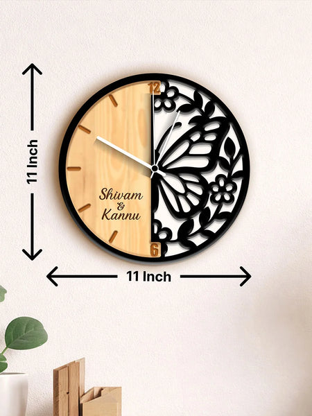 Personalized Butterfly Designer Wall Clock-11