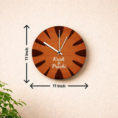 Personalized Couple Name Wooden Wall Clock-11