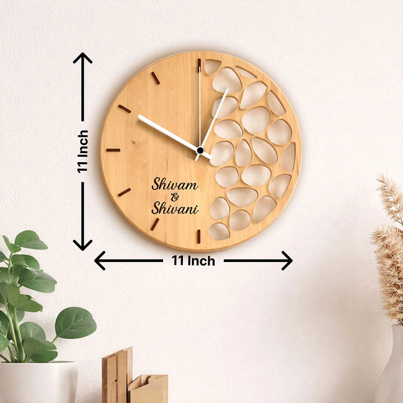 Personalized Couple Wooden Wall Clock-11