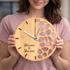 Personalized Couple Wooden Wall Clock-11
