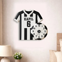 Personalized Football Jersey Wall Clock|3D Football Design (16