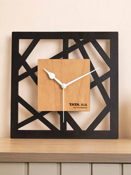 Personalized Geometric Wooden Wall Clock