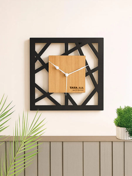 Personalized Geometric Wooden Wall Clock