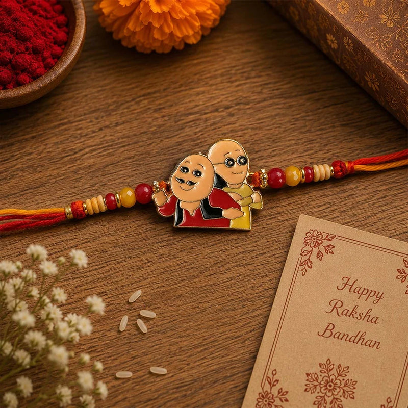 Personalized Motu Patlu Cartoon Kids Rakhi