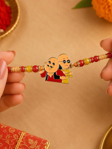 Personalized Motu Patlu Cartoon Kids Rakhi