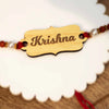 Wooden Engraved Rakhi with Name | Personalized Name Rakhi for Raksha Bandhan