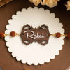 Wooden Inner Design Rakhi | Personalized Name Rudraksha Rakhi for Brother