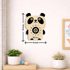 Personalized Panda Wooden Wall Clock- 8