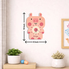 Personalized Piggy Wooden Wall Clock- 8