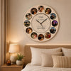 Personalized Wooden Couple Photo Wall Clock 12