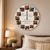 Personalized Wooden Photo Collage Wall Clock 12