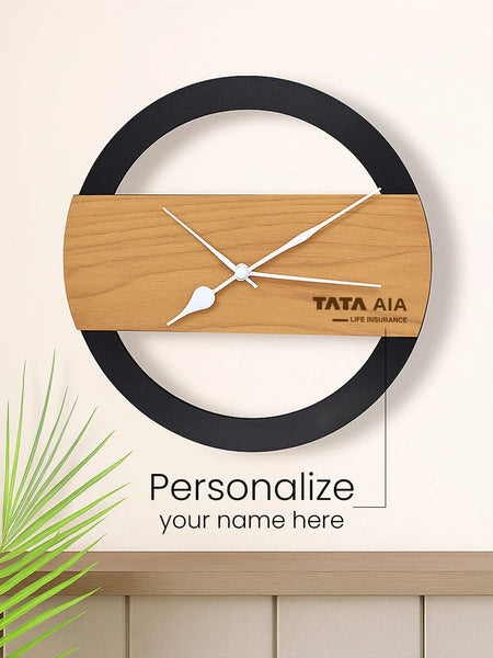 Personalized Wooden Round Wall Clock