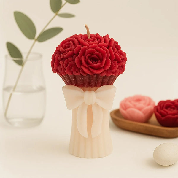 Red Rose Bouquet Scented Candle
