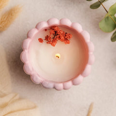 Pink Ripple Jar Scented Candle