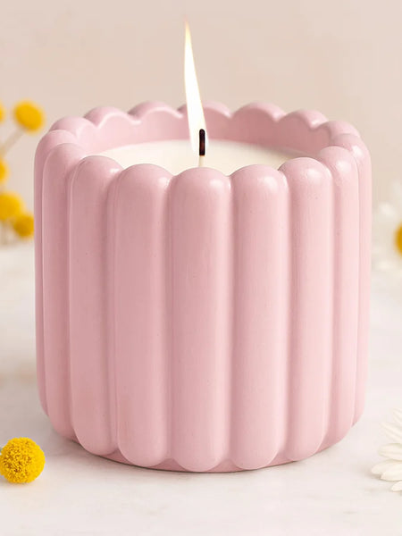 Pink Ripple Jar Scented Candle