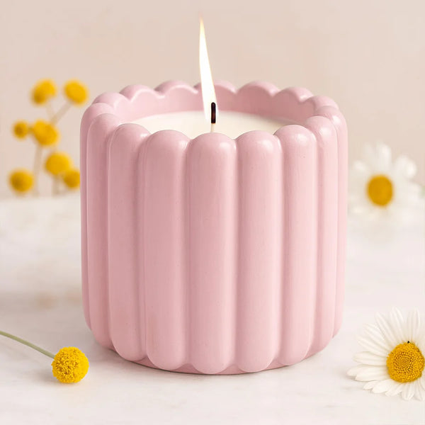 Pink Ripple Jar Scented Candle