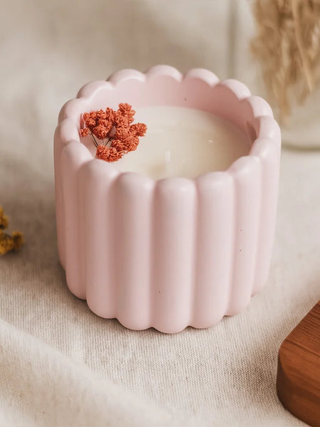 Pink Ripple Jar Scented Candle