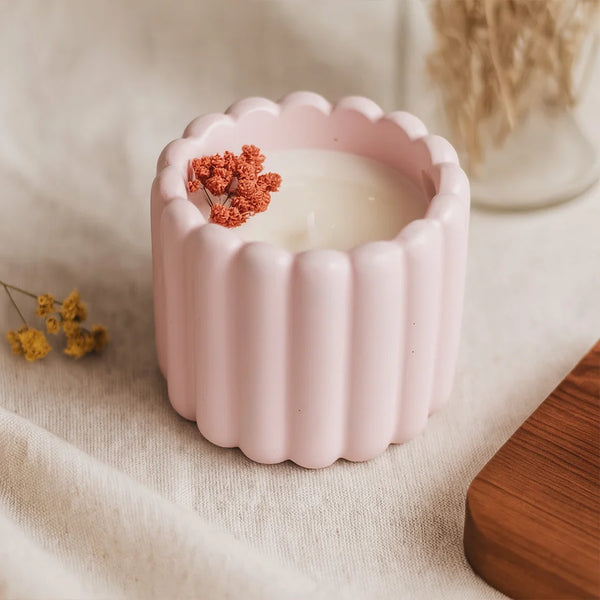Pink Ripple Jar Scented Candle